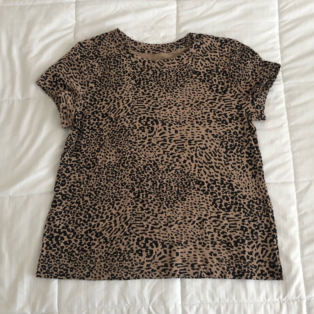 NWOT Animal Print LOFT Crew Tee